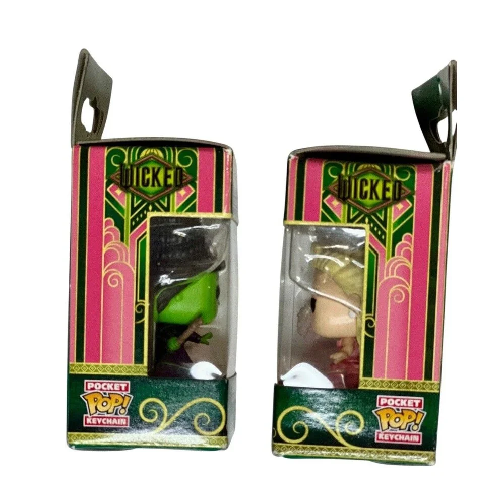 NEW Funko Pop Keychain Wicked Elphaba And Glinda Set  Fast Shippimg